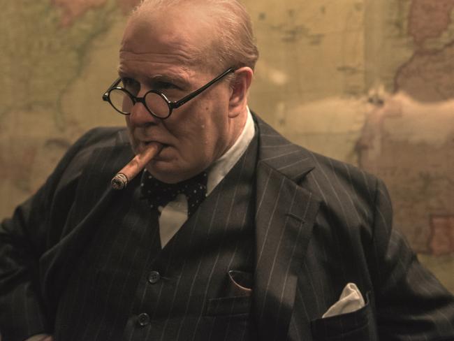 Darkest Hour star Gary Oldman as Winston Churchill. Picture: Supplied