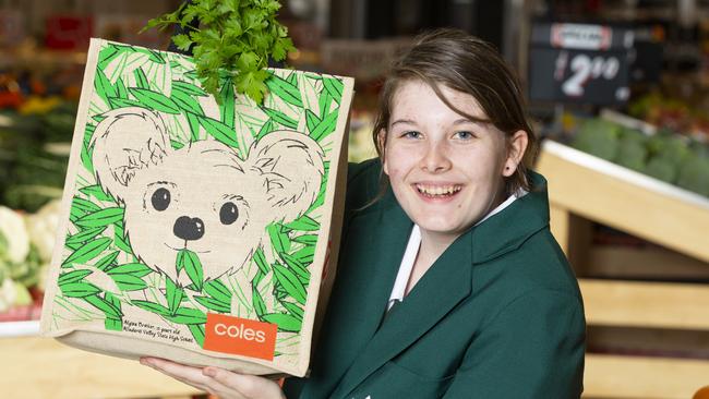 Alyssa Brooker has won the Coles Group new bag design. Renae Droop/RDW Photography