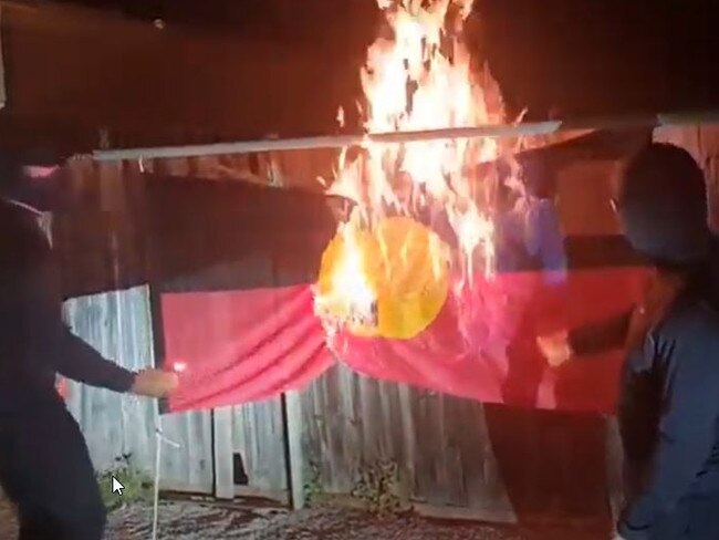 The group call themselves ‘Warriors for the Convict Resistance’. Picture: Supplied/YouTube