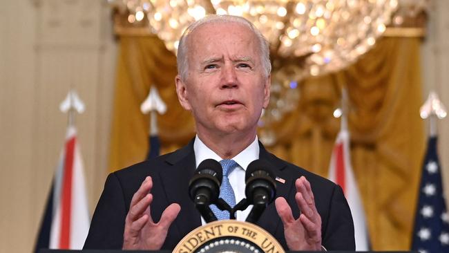 US President Joe Biden in Washington on Thursday (AEST). Picture: AFP