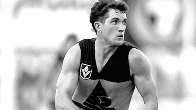 Dale Dickson playing for the Brisbane Lions in 1988 or 1989. Picture: Brisbane Lions AFC