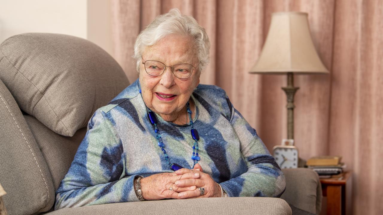 HAPPY AS SHIRLEY: Local retiree Shirley Armstrong talks about life in Toowoomba. Picture: Nev Madsen.