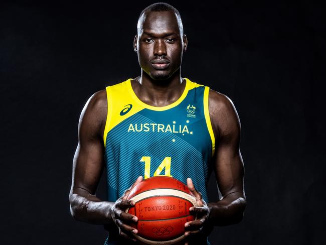 Boomers centre Duop Reath is a big signing for Brian Goorjian’s Illawarra Hawks. Picture: FIBA