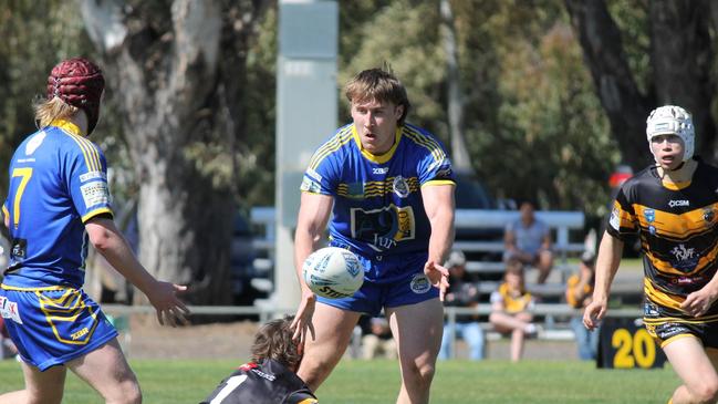 Kye Wright playing for the Junee Diesels under 18s team. Photo: Junee Diesels RLFC.