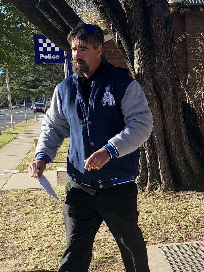 Matthew Vincent Crawford outside Picton Local Court today.