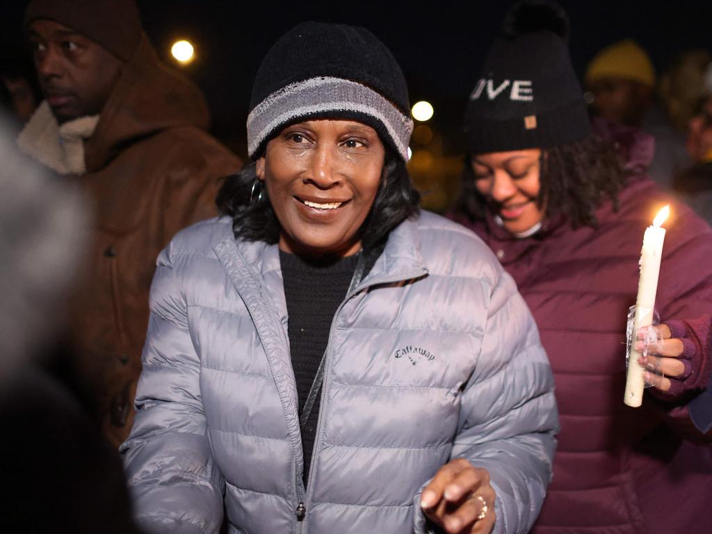 RowVaughn Wells attends a candlelight vigil for her son Tyre Nichols in Memphis. Picture: Getty Images via AFP