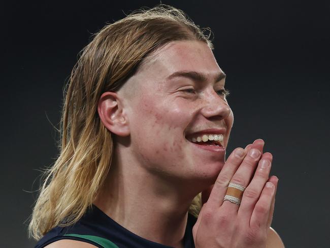 MELBOURNE. 13/05/2023.  AFL. Australian under 18s vs Carlton VFL at Marvel Stadium.   Harley Reid in action for the Australian under 18 side today  .  Pic: Michael Klein