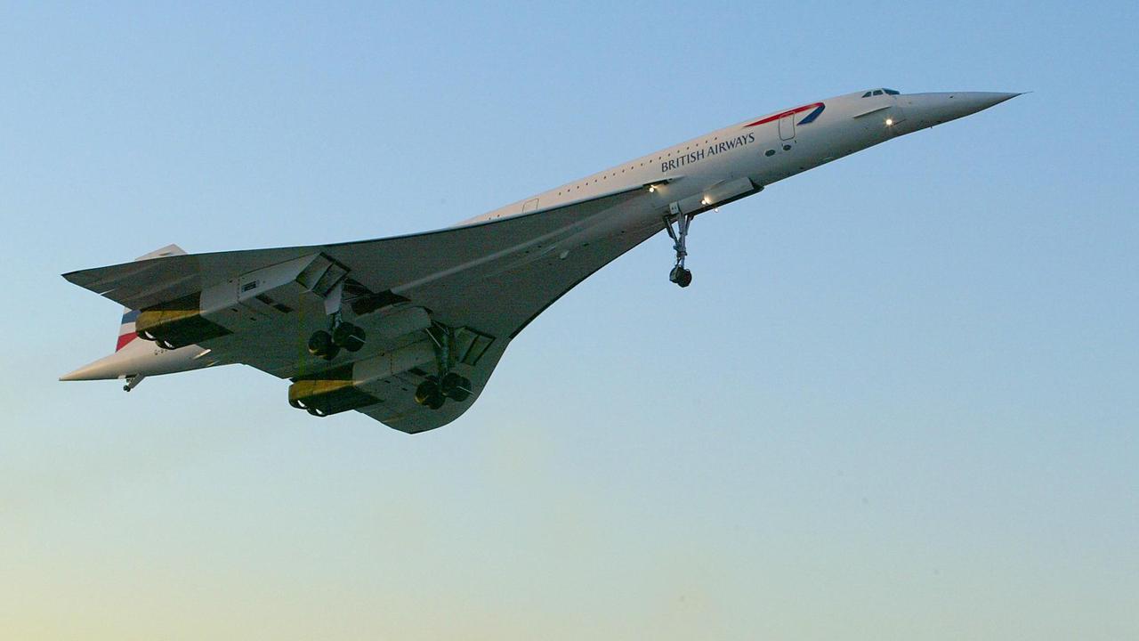 The final British Airways Concorde flight from the US to England in October 2003. Picture: AFP / Timothy A. Clary