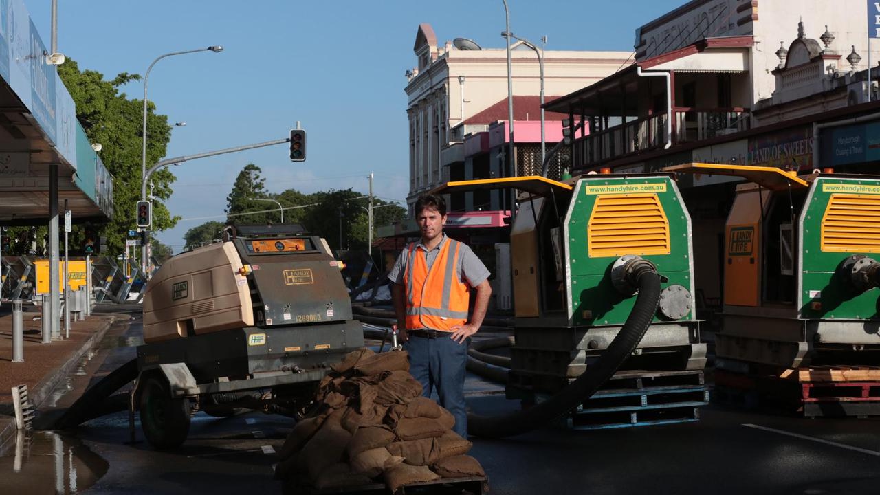 Fraser Coast Mayor George Seymour during the fight to save the Maryborough CBD from floodwaters.