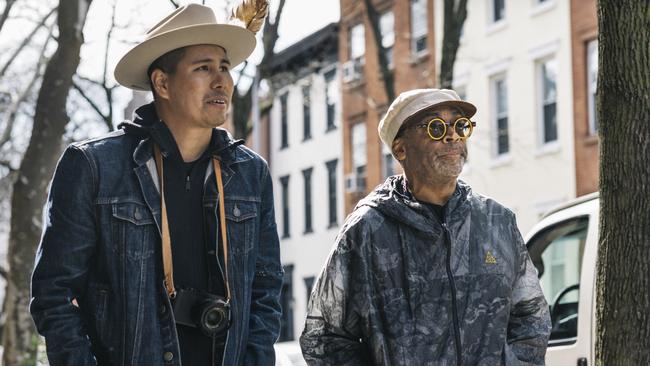 Kyle Bell, protege in film, and his mentor Spike Lee. Picture: Rolex/Arnaud Montagard