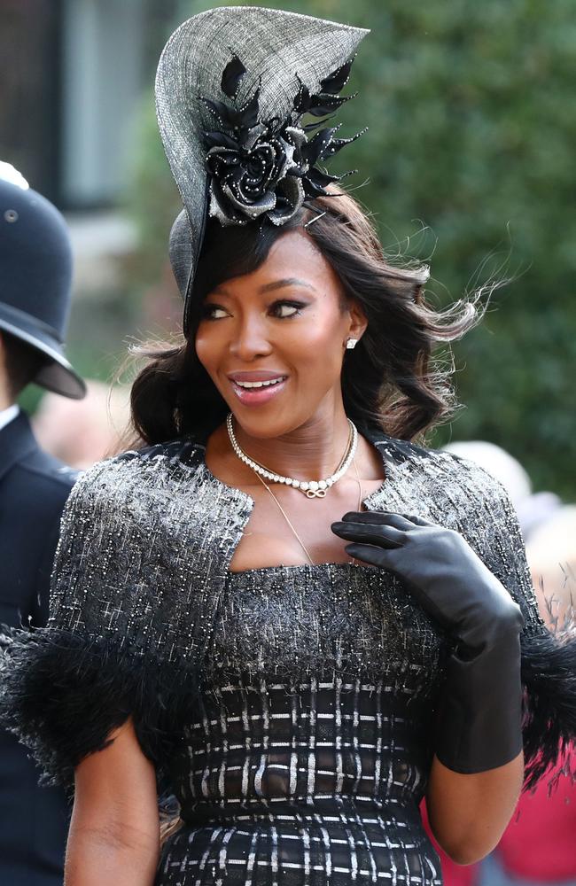 Naomi Campbell arrives ahead of the wedding of Princess Eugenie of York and Mr. Jack Brooksbank at St. George’s Chapel on October 12, 2018 in Windsor, England. (Photo by Gareth Fuller - WPA Pool/Getty Images)