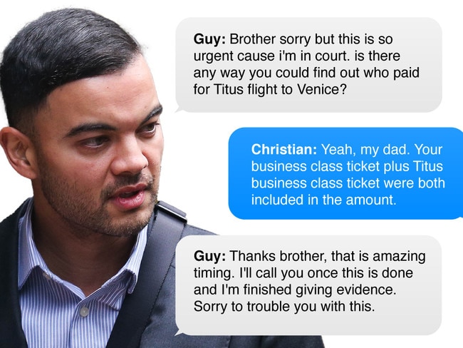 Guy Sebastian's text messages to a fan have landed him back in court.