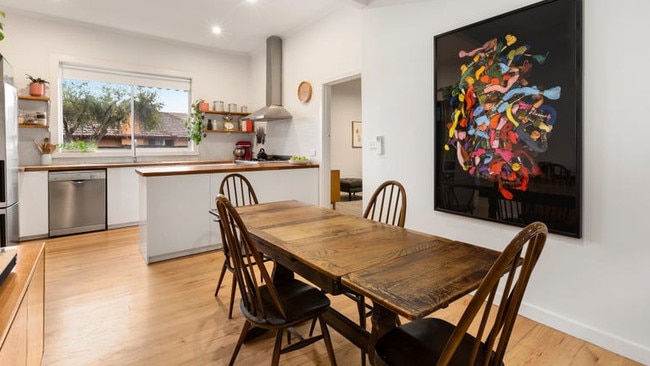 The kitchen and dining area at the Coburg North home.