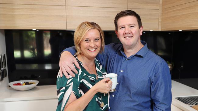 Kylie and Jarrod Bishop have taken an interest in super — unlike most people aged under 50. Picture: Dylan Coker