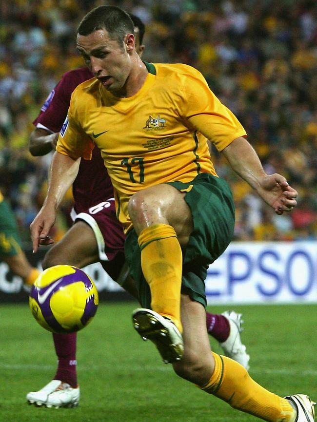 Scott McDonald in action against Qatar.