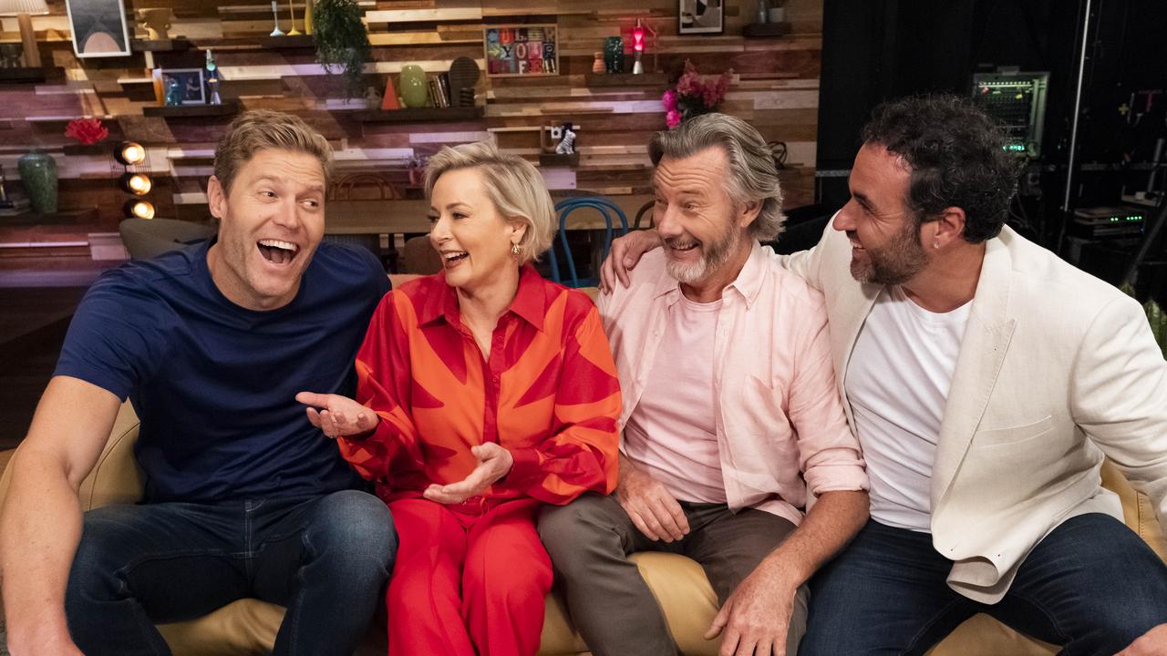 The Living Room crew of Dr Chris Brown, Amanda Keller, Barry Du Bois and Miguel Maestre.