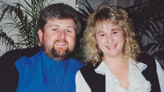 Michael John Russell, pictured with his wife Polly, died from a stroke when both RAH specialists were on leave at the same time. Picture: Supplied by Family