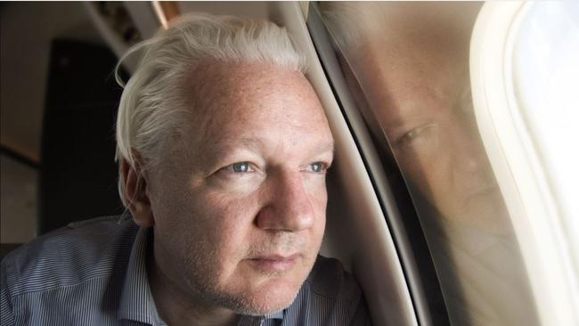 Mr Assange captioned this image ‘moving closer to freedom, as he approached Thailand on the way to the US court hearing. Picture: NewsWire handout