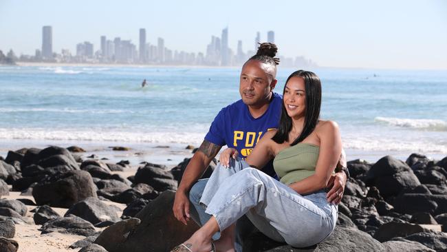 Influencer Parents, Kat and Jonathan Clark, call the Gold Coast home. The pair talked about their ’Influencer’ parenting approach at Burleigh Heads and how they navigate being in the spotlight as they enter the latest season of Parental Guidance. Picture Glenn Hampson