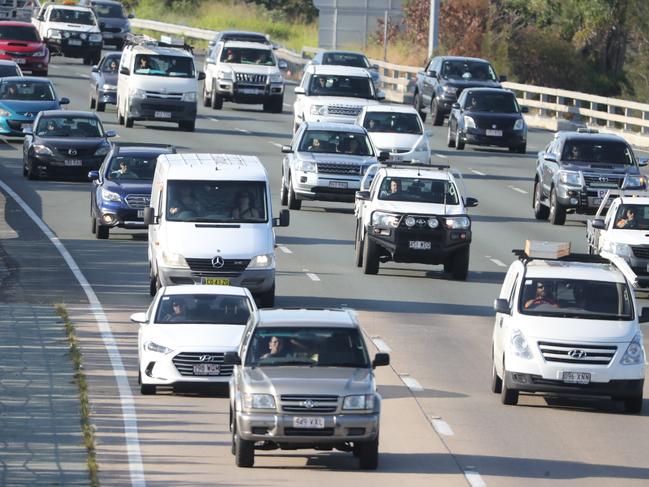 M1 traffic at Oxenford was flowing smoothly.Photo by Richard Gosling