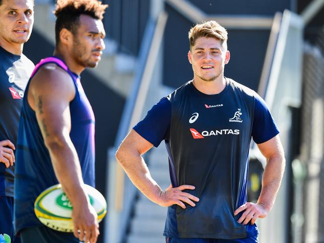 James O'Connor (R) is expected to make his return to the Wallabies against Argentina in Brisbane. Picture: Rugby AU Media/Stuart Walmsley