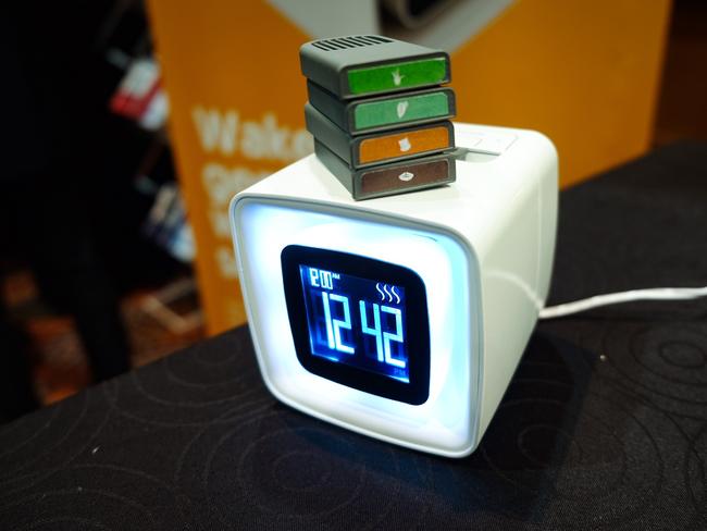 Sensorwake is an alarm clock that wakes you by pumping out exotic smells. Photo: Chris Griffith/The Australian