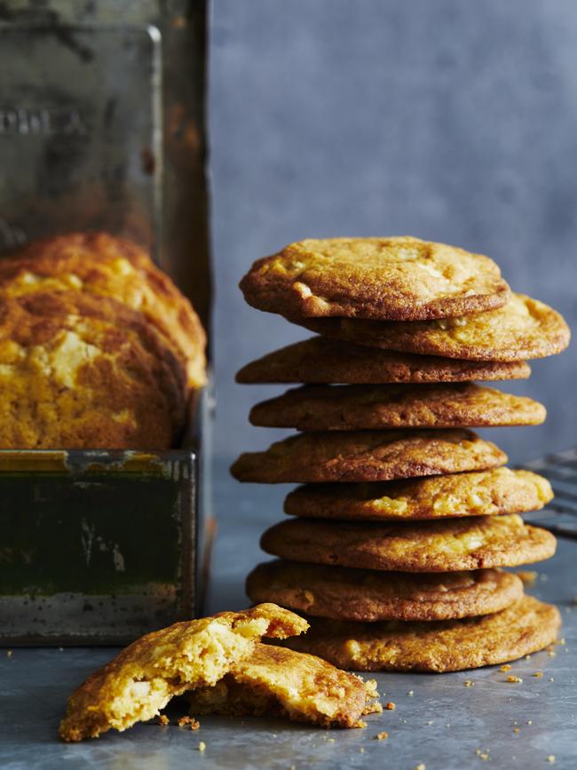 Pear and white chocolate biscuits. Picture: Guy Bailey