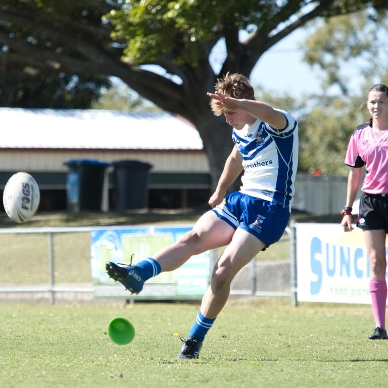 Ignatius Park College and Kirwan State High School teams take on St Brendanâ€™s College Yeppoon teams in Queensland state rugby league semi finals at Mackay on Wednesday, August 24, 2022.