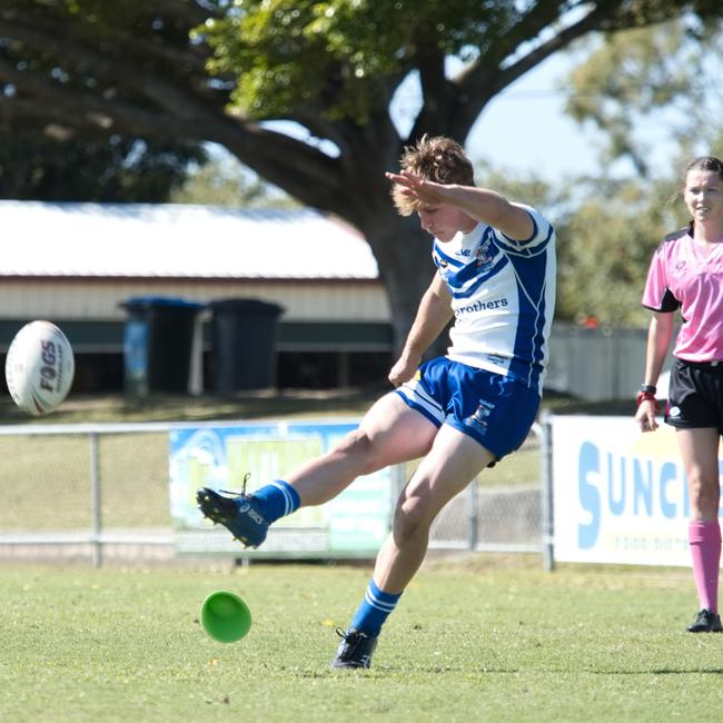 Ignatius Park College and Kirwan State High School teams take on St Brendanâ€™s College Yeppoon teams in Queensland state rugby league semi finals at Mackay on Wednesday, August 24, 2022.