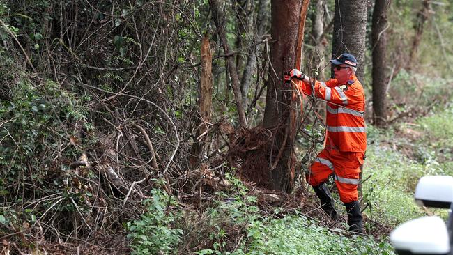 Police and SES conduct a search in Good Night Scrub National Park looking for the missing 17 year old Pheobe Bishop. Pics Adam Head
