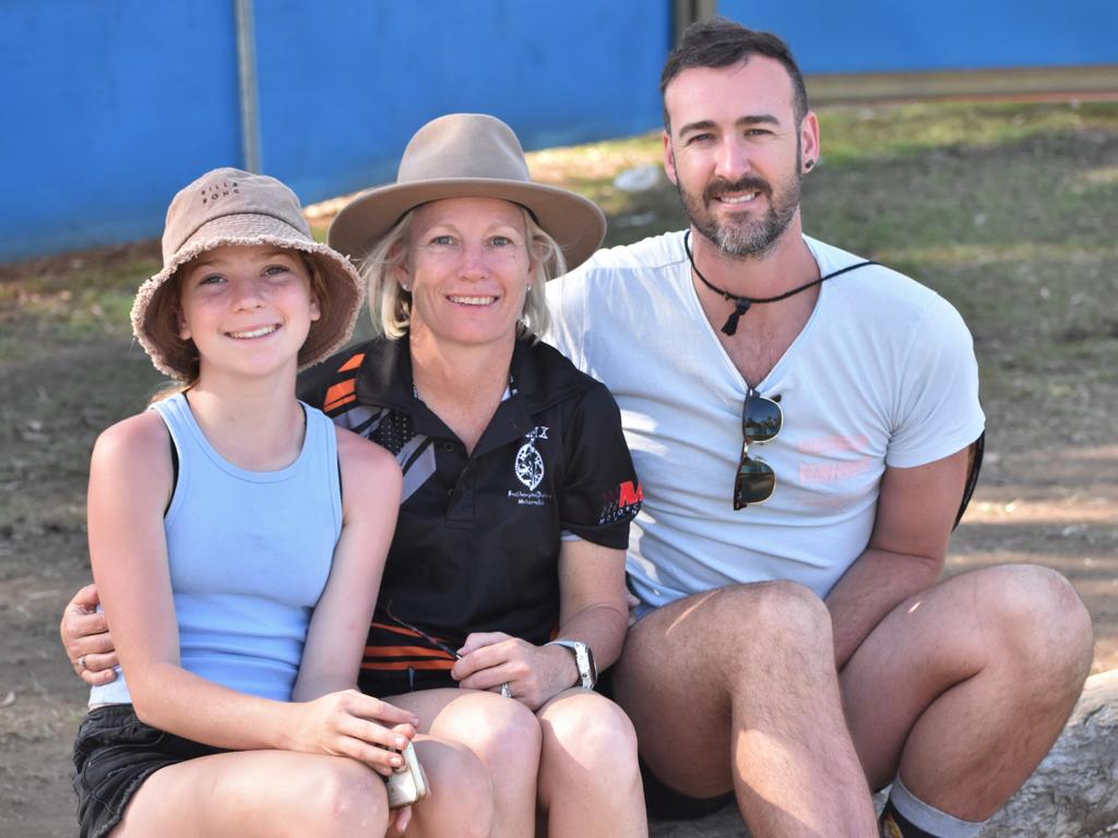 Emerald's Amelia Brant, Julie Brant and Melbourne's Steve Chelo at the KTM Australian Junior Motocross Championships at Rockhamptonâ€™s Six Mile Raceway, September 28 to October 1, 2022.