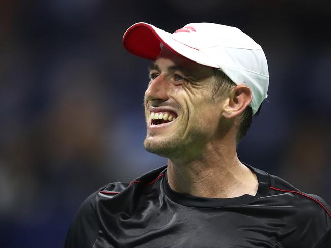 John Millman has some pressing issues on his mind before he turns to Djokovic. Picture: AP