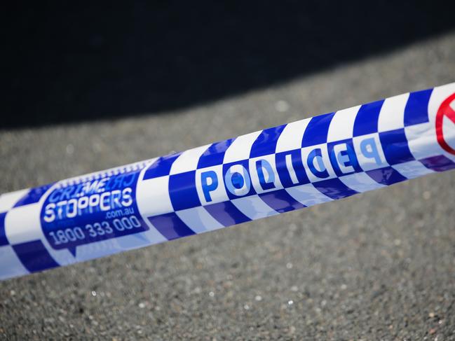 SYDNEY, AUSTRALIA - Newswire Photos - MAY 23 2023: A  general stock view of Police tape on a crime scene in Sydney.  Picture : NCA Newswire / Gaye Gerard