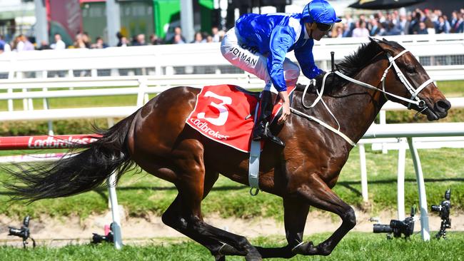 Winx will be aiming for 13 straight wins at Moonee Valley. Picture: Getty Images