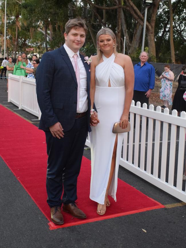 Luke Suli and Bridie Sivyer at the North Rockhampton High School Formal 2023.