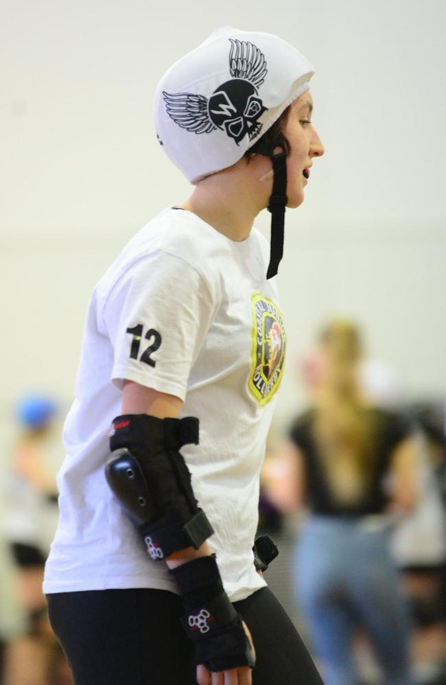 When Lily Everson was healthy, she was a keen roller derby player. Picture: Richard Tompsett