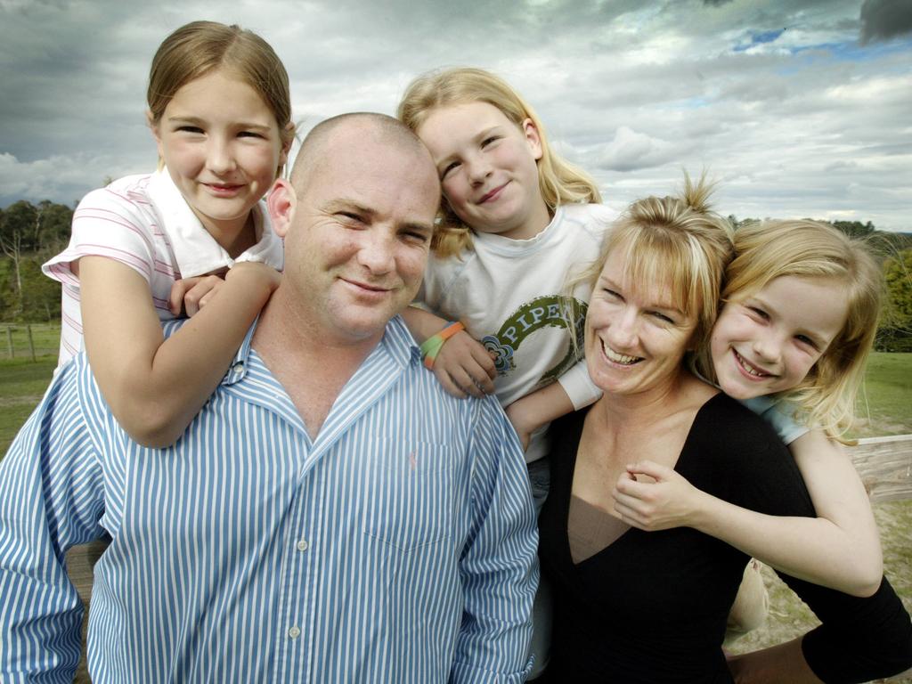 The Moody clan when Breann was just 8: Cara, Peter, Breann, Sarah and Celine.