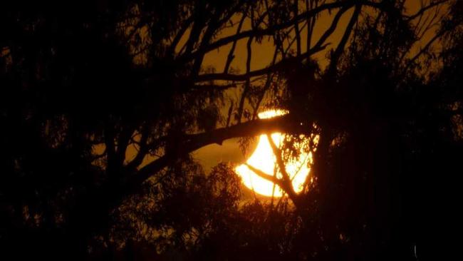 Local photographer Astrid Allison captured this shot of the partial solar eclipse over Gladstone on April 29, 2014. Picture: Astrid Allison