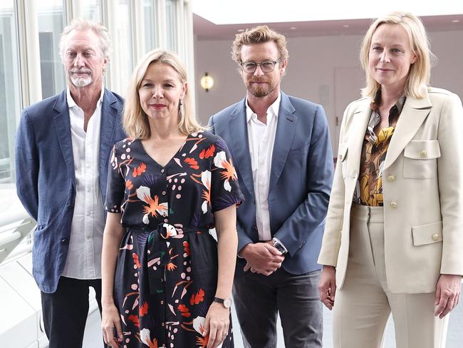 Australian actors Brian Brown, Justine Clarke, Simon Baker and Marta Dusseldorf in Parliament House Canberra. Picture: NCA NewsWire/Gary Ramage