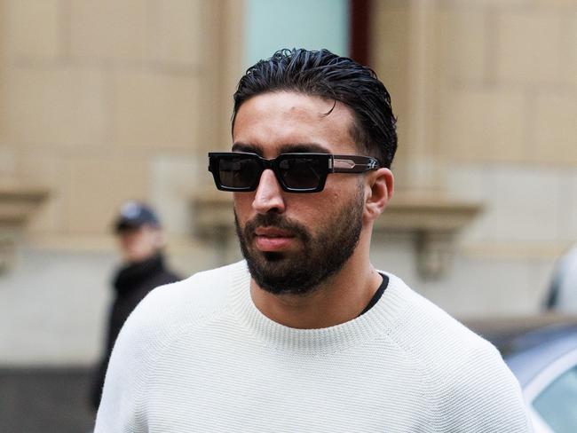 MELBOURNE, AUSTRALIA - Newswire Photos August 29, 2024: Adam Tiba leaves the Melbourne Supreme Court. He was on burglary charges after he won an appeal earlier this year to have murder charge dropped over the shooting death of tradie Adrian Pacione in a 2020 home invasion. Picture: NewsWire / Aaron Francis