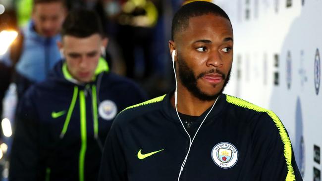 LONDON, ENGLAND - DECEMBER 08: Raheem Sterling of Manchester City arrives at the stadium prior to the Premier League match between Chelsea FC and Manchester City at Stamford Bridge on December 8, 2018 in London, United Kingdom.  (Photo by Clive Rose/Getty Images)