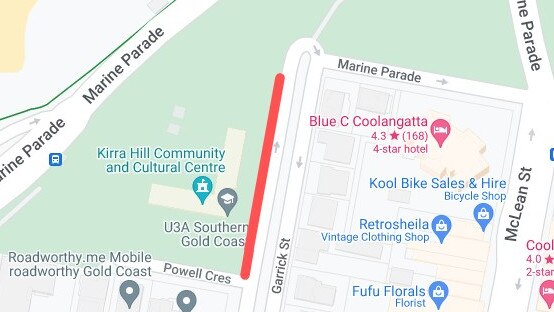 Council are replacing the retaining wall underneath the Kirra Hill Community Centre in Garrick Street, Coolangatta. The works will ensure the ongoing safety and serviceability of the road embankment and the stone pitched retaining wall.