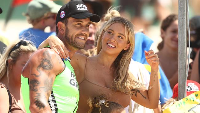 Matt Poole and fiance Tammy Hembrow after his final race.