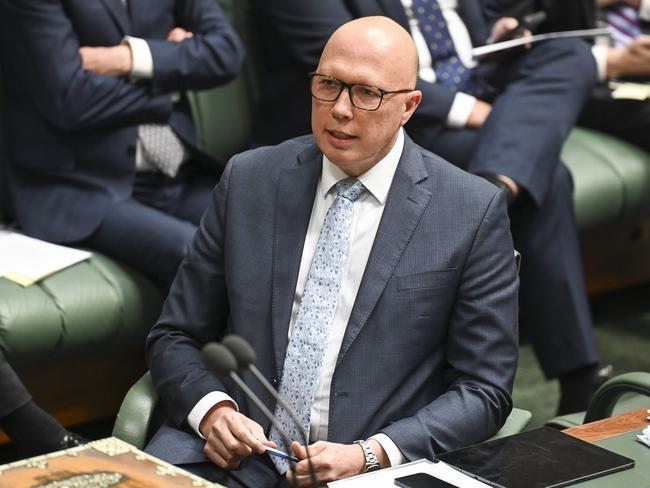 CANBERRA, Australia, NewsWire Photos. May 15, 2024: Leader of the Opposition Peter Dutton during Question Time at Parliament House in Canberra. Picture: NCA NewsWire / Martin Ollman