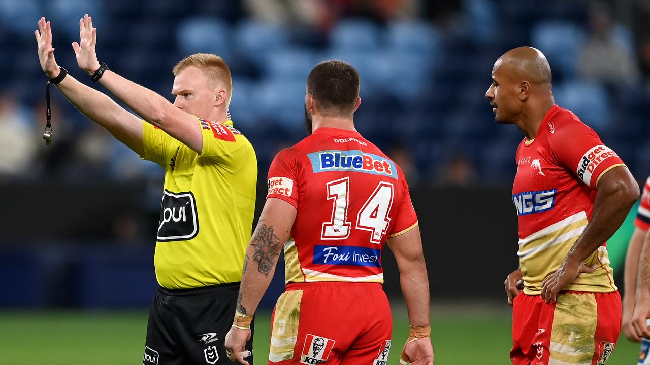 Dolphins forward Ray Stone was controversially given 10 in the bin against the Roosters this season. Picture: NRL Photos