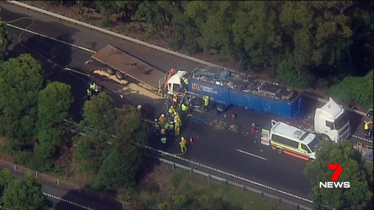 M1 Traffic Banked Back More Than 11km After Two Truck Smash Daily Telegraph 1530