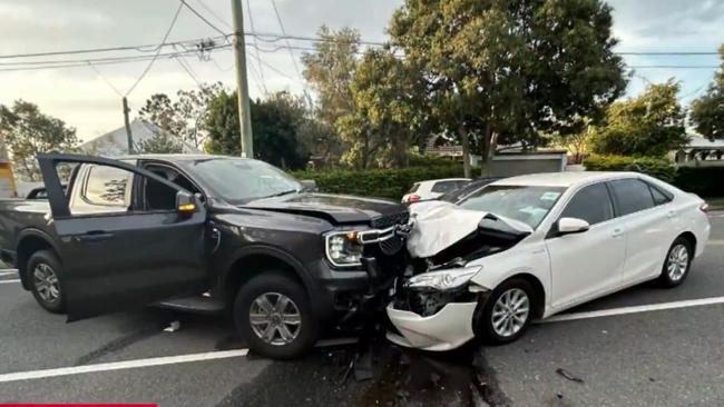 The head on smash. Photo: 9News Brisbane.