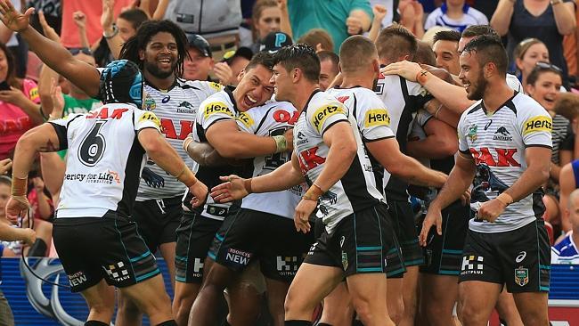 Panthers fullback Matt Moylan kicks Penrith home against Canterbury ...