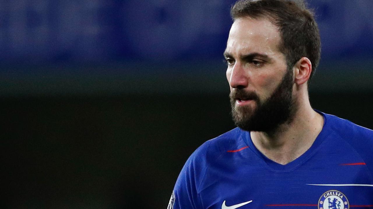 Gonzalo Higuain managed just eight goals in 22 games for AC Milan before leaving for Chelsea.