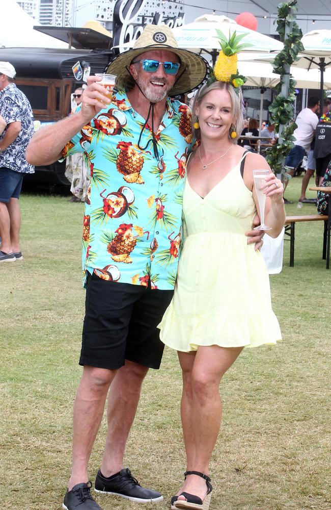 GABS Summer Craft Beer Festival at Broadwater Parklands, Southport. Jason Glover and Kelly Glover at the GABS Summer Craft Beer Festival at Broadwater Parklands on the Gold Coast. Picture: Richard Gosling.